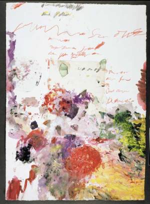 Cy Twombly, Untitled (Gaeta collage 3/3), 1989. Acrylic, wax crayon and collage, 104 x 74.5 cm (41 x 29 1/4 inches.